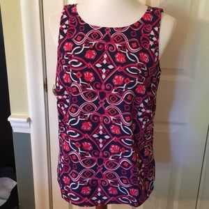 Vineyard Vines Scarf Print Sleeveless Top Size 6
